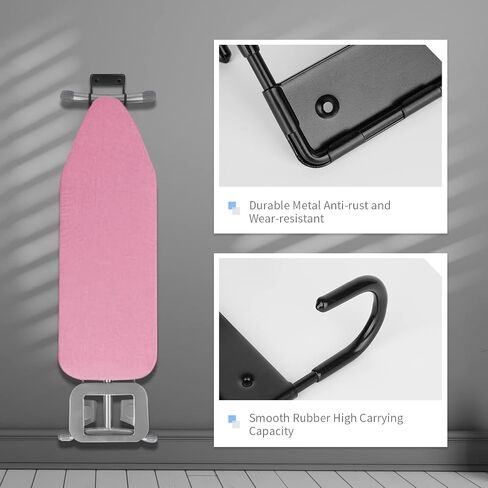 BiJun Ironing Board Wall Mount, Ironing Board Hanger, Ironing Board Holder, Iron Board Hook Wall Mount, for Laundry Rooms in Kuwait