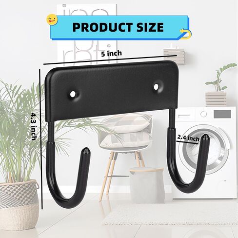 BiJun Ironing Board Wall Mount, Ironing Board Hanger, Ironing Board Holder, Iron Board Hook Wall Mount, for Laundry Rooms in Kuwait