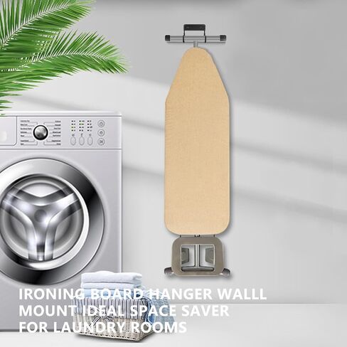 BiJun Ironing Board Wall Mount, Ironing Board Hanger, Ironing Board Holder, Iron Board Hook Wall Mount, for Laundry Rooms in Kuwait