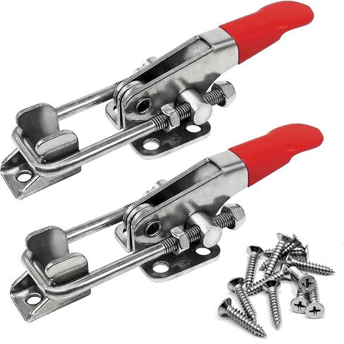 2pcs Heavy Duty Toggle Clamp Capacity 400LBs, 304 Stainless Steel Adjustable U Bolt Holding Quick Release Latch (40323-2pcs) in Saudi Arabia