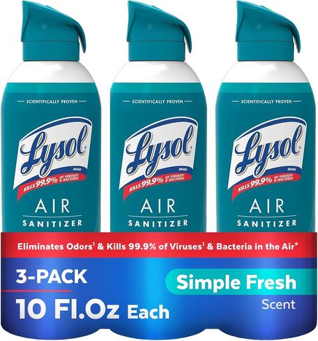 Lysol Air Sanitizer Spray, For Air Sanitization and Odor Elimination, Lavender Sky Scent, 10 Fl. Oz (Pack of 3) in Saudi Arabia