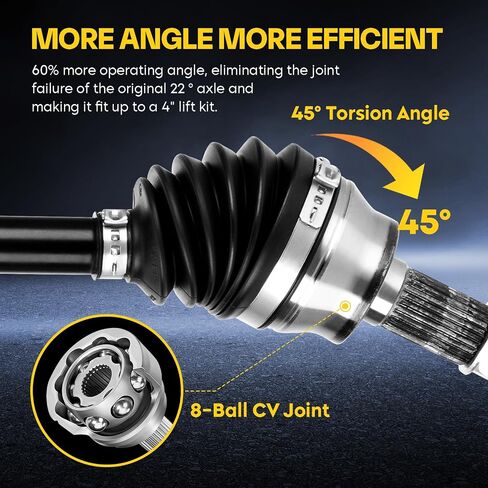 Front Heavy Duty CV Axle Shaft for Polaris RZR 1000 XP/ XP4 EPS 2017 2018 2019 ‎‎‎‎‎‎1333123, 1333283 ‎‎‎ATV Powersports Drive Axles - 1 Pair in Saudi Arabia