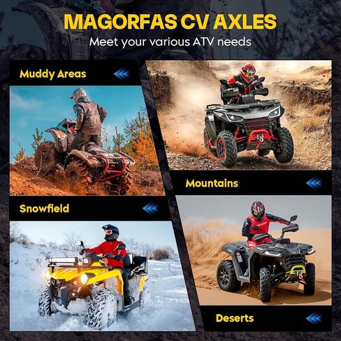 Front Heavy Duty CV Axle Shaft for Polaris RZR 1000 XP/ XP4 EPS 2017 2018 2019 ‎‎‎‎‎‎1333123, 1333283 ‎‎‎ATV Powersports Drive Axles - 1 Pair in Saudi Arabia