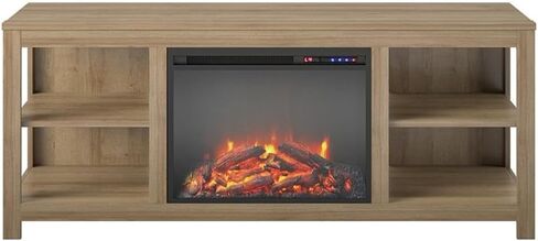 Ameriwood Home Melville Electric Fireplace Console TV Stand for TVs up to 65", Espresso in Kuwait