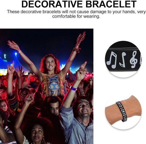iplusmile 10 قطع أساور معصم من السيليكون، أساور مقاومة للتمزق قابلة لإعادة التدوير، أساور معصم قابلة للتمدد للجنسين لمناسبات يوم الاستقلال وحفلات المهرجانات in Kuwait
