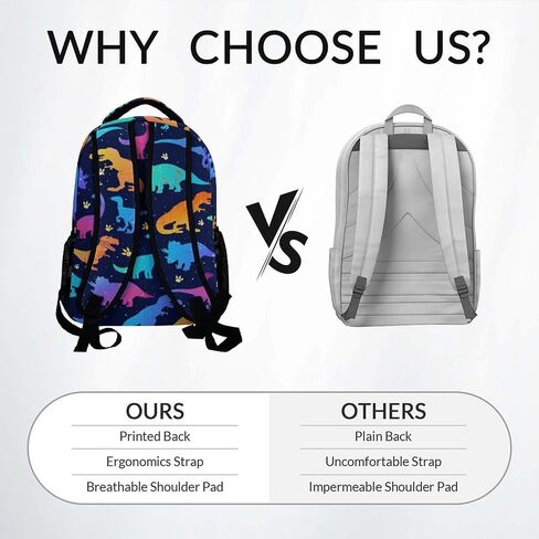 Dinosaur Backpack for Boys Girls, School Backpack for Kids, 17 Inch Kids Bookbag for Elementary Middle School, Funny, Colorful Durable Girls Dinosaur Backpacks in Saudi Arabia