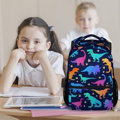 Dinosaur Backpack for Boys Girls, School Backpack for Kids, 17 Inch Kids Bookbag for Elementary Middle School, Funny, Colorful Durable Girls Dinosaur Backpacks in Saudi Arabia