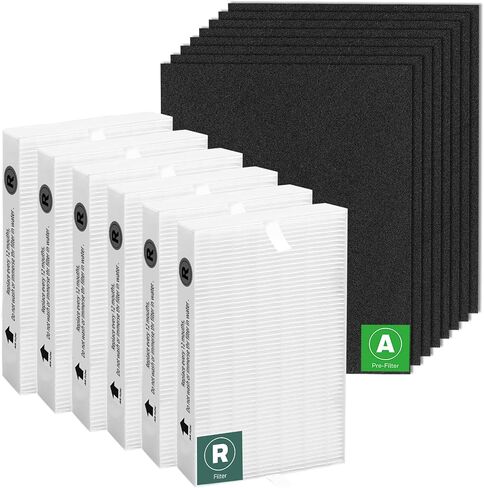 HPA300 HEPA Replacement Filters for Honeywell Air Purifier Filter Replacement R True Filter 3 Pack HRF-R3 Carbon Pre Filters 4 Pack Compatible with Honeywell HPA300, HPA304, HPA5300, HPA 8350 in Kuwait