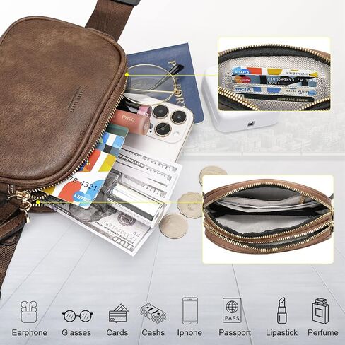 APHISON Fanny Packs for Women Belt Bag Crossbody Bags for Women Mini Everywhere Fashion Waist Bag Vegan Leather Purse with Adjustable Strap in Saudi Arabia