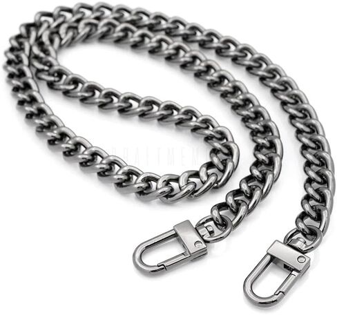 CRAFTMEMORE Purse Chain Strap, Crossbody Aluminium Chain Handle, Shoulder Handbag Replacement Clutch Mini Pochette Accessories (23.6 Inches - ALM23L, Silver) in Kuwait