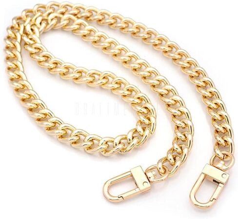 CRAFTMEMORE Purse Chain Strap, Crossbody Aluminium Chain Handle, Shoulder Handbag Replacement Clutch Mini Pochette Accessories (23.6 Inches - ALM23L, Silver) in Kuwait