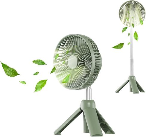Homdat Camping Fan with 20000mAh Portable Fan Rechargeable with LED Lantern, USB Fan with Hanging Hook, Beach Fan Rechargeable Use as Power Bank, Quiet and Adjustable Battery Powered Fan, Travel Fan in Saudi Arabia