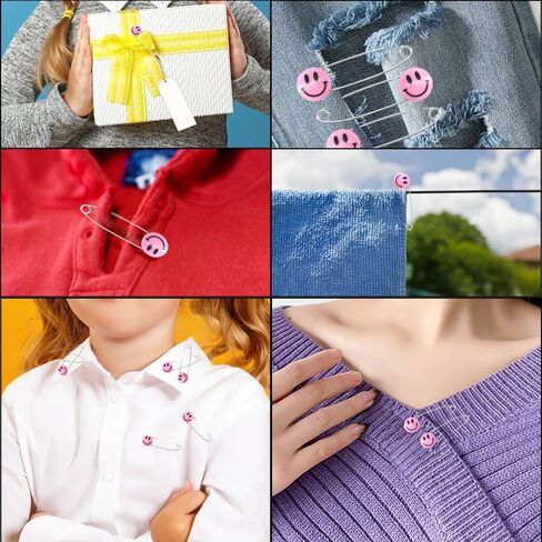 50 PCS Safety Pin 53mm/2.1in Baby Diaper Pins for Cloth Plastic Head Baby Pins for Diapers Stainless Steel Cloth Pins with Locking Closures Nappy Pins for Crafts（XL/Pink） in Kuwait