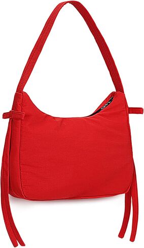 Nylon Crescent Bag Coquette Bow Purse for Women Y2K Purse Red Shoulder Bag Cute Bow Tie Tote Handbag Underarm Bag in Saudi Arabia