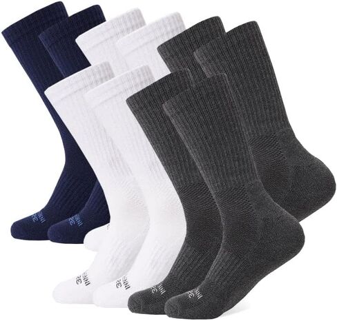 32 DEGREEES Men's 5 Pack Comfort Crew Socks | Anti-Odor | Arch Support| Active | Casual | Work in Saudi Arabia