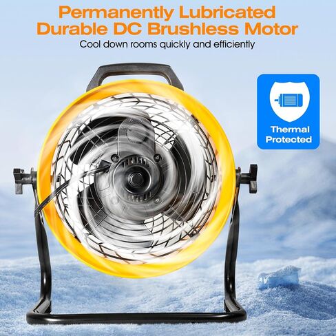 iLIVING 30 Inches High Velocity Drum Fan Industrial, Commercial, Air Circulator for Garage, Shop, Patio, Barn, Greenhouse, Speed Control 8300CFM, UL Listed in Kuwait
