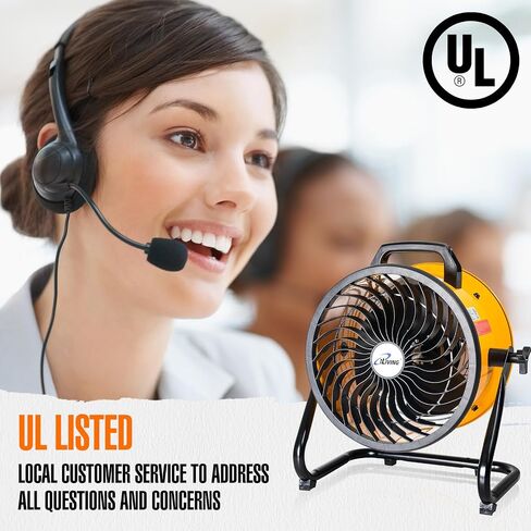 iLIVING 30 Inches High Velocity Drum Fan Industrial, Commercial, Air Circulator for Garage, Shop, Patio, Barn, Greenhouse, Speed Control 8300CFM, UL Listed in Kuwait