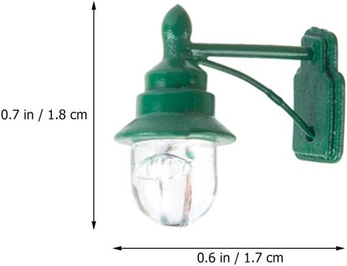 Happyyami 4pcs Dollhouse LED Wall Sconces Miniature 1: 12 Wall Lamp Light Garden Lamps Models Vintage Wall Lamp Models Furnitures for DIY Dollhouse Living Room Style A in Kuwait