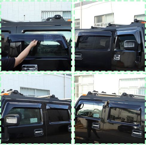 PIUGILH Window Visor Deflector Rain Guard Fit for Hummer H2 Exterior Accessories,Window Vent Visors Rain Guards, 4Pcs in Saudi Arabia