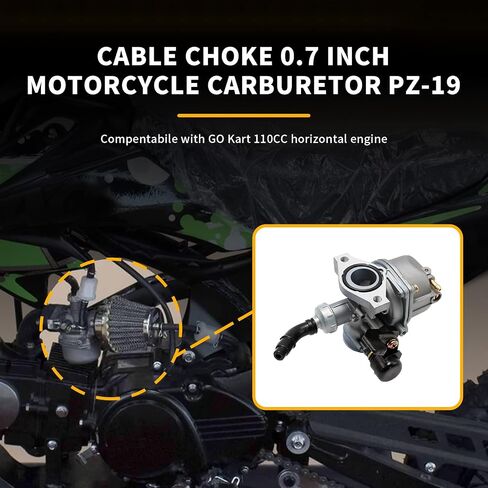PZ19 Carburetor with Fuel Filter & 35mm Air Filter for Honda CRF 50cc 70cc 80cc 90cc 110cc 125cc ATV Dirt Pit Bike Taotao in Saudi Arabia