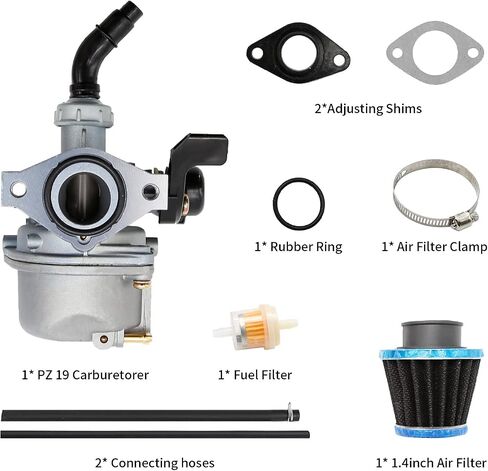 PZ19 Carburetor with Fuel Filter & 35mm Air Filter for Honda CRF 50cc 70cc 80cc 90cc 110cc 125cc ATV Dirt Pit Bike Taotao in Saudi Arabia