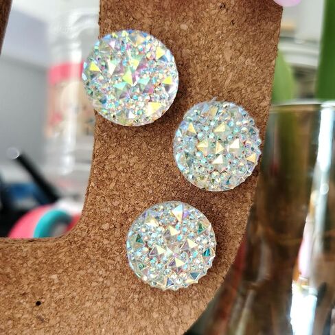 20 Pcs Push Pins Round Glitter Crystal Head Map Tacks Decorative Push Pins for Home Offices Classes Use in Saudi Arabia