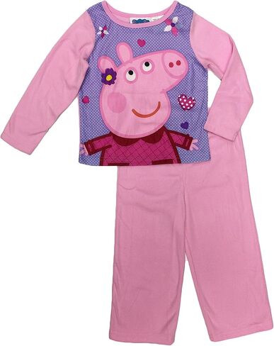 طقم بيجامة نوم من الفلانيل قطعتين للفتيات الصغيرات من بيبا بيج (5T) in Kuwait