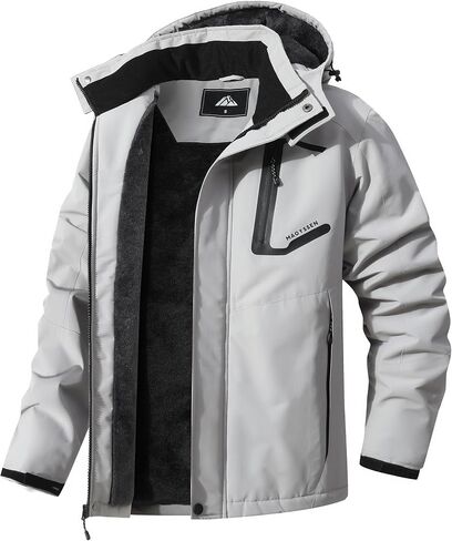 Men's Mountain Ski Jacket Waterproof Winter Coat Warm Snowboarding Jacket Snow Windbreaker Hooded for Hiking in Saudi Arabia