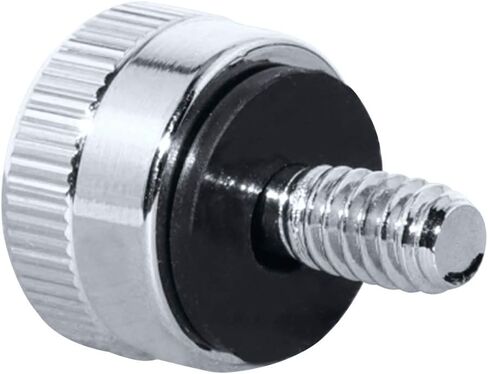 Aluminium Knurled Fender Seat Bolt Screw 1/4"-20 Thread Compatible with Harley Sportster Touring Softail Dyna CVO Electra Glide Street Glide 1996-2020- Skeleton Middle Finger-Chrome in Saudi Arabia
