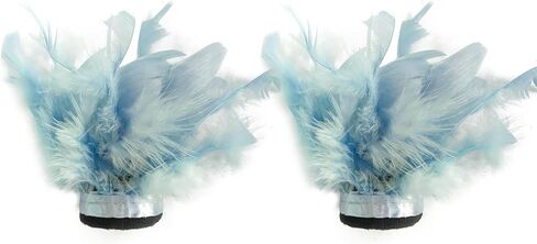 Blue Feather Slap Bracelet Cuffs Satin Turkey Feather Trim Bracelet Cuffs Carnival Feather Accessories Wedding Bridal Feather Wrist Cuff Christmas Party Costume, 1 Pair in Saudi Arabia