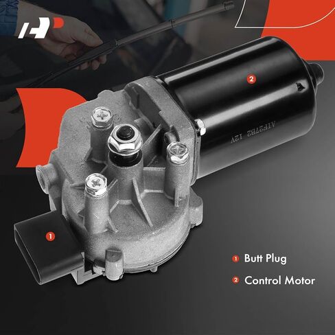 محرك ممسحة الزجاج الأمامي الممتاز A-Premium متوافق مع سيارات Audi - A4/A4 Quattro 1999 2000 2001، A6 2000-2003، A6 Quattro 2000-2002، Allroad Quattro 2001-2003، S4 2000-2002، 4-Pin in Saudi Arabia
