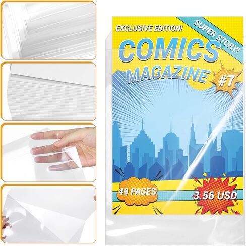 75 مجموعة من حقائب وألواح الكتب الهزلية بالحجم الحالي، وأغلفة الكتب الهزلية الشفافة القابلة لإعادة الاستخدام مع تخزين مجلة القصص المصورة العادية من الورق المقوى الأبيض على الوجهين للأعمال التجارية الصغيرة in Kuwait