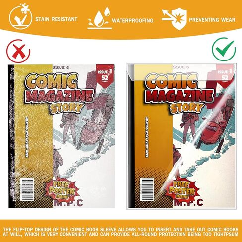 75 مجموعة من حقائب وألواح الكتب الهزلية بالحجم الحالي، وأغلفة الكتب الهزلية الشفافة القابلة لإعادة الاستخدام مع تخزين مجلة القصص المصورة العادية من الورق المقوى الأبيض على الوجهين للأعمال التجارية الصغيرة in Kuwait