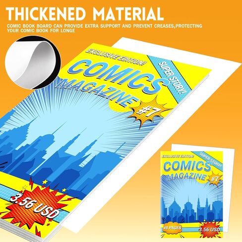 75 مجموعة من حقائب وألواح الكتب الهزلية بالحجم الحالي، وأغلفة الكتب الهزلية الشفافة القابلة لإعادة الاستخدام مع تخزين مجلة القصص المصورة العادية من الورق المقوى الأبيض على الوجهين للأعمال التجارية الصغيرة in Kuwait