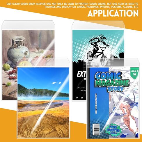 75 مجموعة من حقائب وألواح الكتب الهزلية بالحجم الحالي، وأغلفة الكتب الهزلية الشفافة القابلة لإعادة الاستخدام مع تخزين مجلة القصص المصورة العادية من الورق المقوى الأبيض على الوجهين للأعمال التجارية الصغيرة in Kuwait