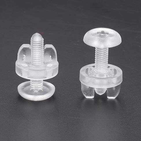 PATIKIL 22mm Chicago Screws, 10 Sets Plastic Binding Post Chicago Screw Screw Rivets Post for Acrylic Display Stand Scrapbook Photo Albums, Clear in Saudi Arabia