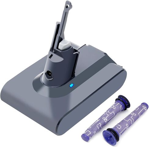 استبدال بطارية kotoate 21.6 فولت 4500 مللي أمبير في الساعة V7 لبطارية دايسون V7 SV11 V7 رأس المحرك V7 الحيوان V7 Trigger V7 المطلق V7 حساسية HEPA للسيارة + القارب، بطارية فراغ لاسلكية منفوشة، مع 2 مرشحات in Kuwait