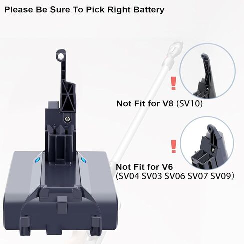 استبدال بطارية kotoate 21.6 فولت 4500 مللي أمبير في الساعة V7 لبطارية دايسون V7 SV11 V7 رأس المحرك V7 الحيوان V7 Trigger V7 المطلق V7 حساسية HEPA للسيارة + القارب، بطارية فراغ لاسلكية منفوشة، مع 2 مرشحات in Kuwait