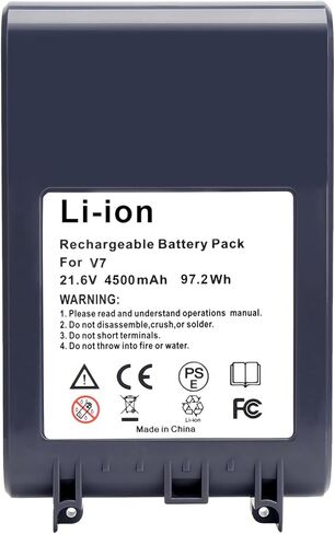 استبدال بطارية kotoate 21.6 فولت 4500 مللي أمبير في الساعة V7 لبطارية دايسون V7 SV11 V7 رأس المحرك V7 الحيوان V7 Trigger V7 المطلق V7 حساسية HEPA للسيارة + القارب، بطارية فراغ لاسلكية منفوشة، مع 2 مرشحات in Kuwait