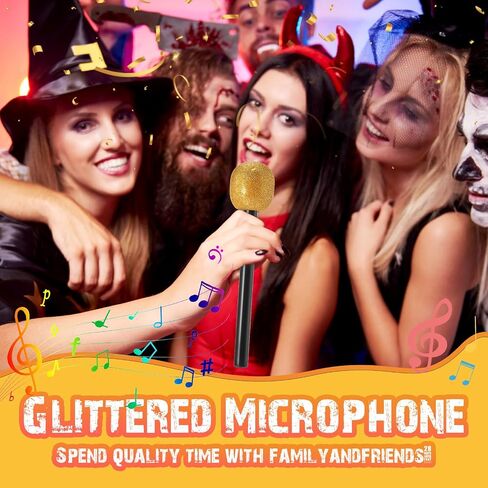 2 Pcs Fake Microphone Glitter Microphone Prop Plastic Pretend Microphone Stage Glittered Toy Microphone for Kids Rock Star Fake Mic for Disco Stage or Costume Prop Birthday Party Favors in Saudi Arabia