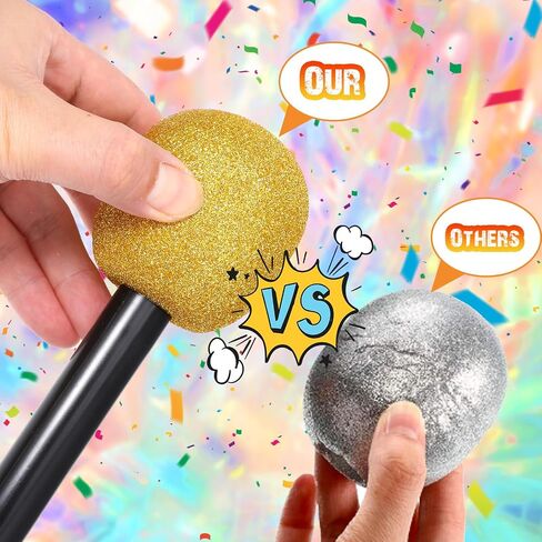 2 Pcs Fake Microphone Glitter Microphone Prop Plastic Pretend Microphone Stage Glittered Toy Microphone for Kids Rock Star Fake Mic for Disco Stage or Costume Prop Birthday Party Favors in Saudi Arabia