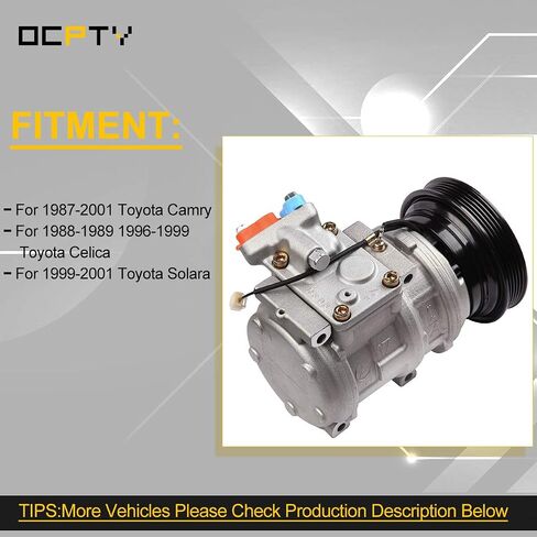 ضاغط التيار المتردد OCPTY لـ 1987-2001 لسيارة Toyota Camry 2.0L 2.2L 2.5L لسيارة Toyota Celica 2.0L 2.2L CS20113 6511537 2011240 58398 274127 TEM274127 TEM254127 4710146 4711146 4711 217 8832033100 618398 in Saudi Arabia