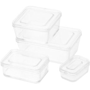 VICASKY Mini Candy Dessert Clear Box Miniature Dollhouse Food Storage Box 1/12 Scale Food Treat Display Holder for DIY Making Mini House Accessories