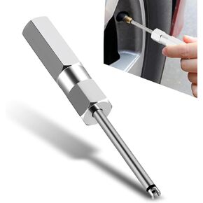 1 PC Auto Valve Core Wrench, American Inner Tube Air Nozzle Deflation Adjustment Wrench, Valve Stem Puller Repair Modification Accessories, Suitable for Cars, Bicycles, Motorcycles (Silver)