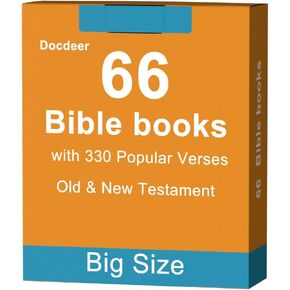 Bible 66 Books Flash Cards: 330 Popular Verses & Essential Information About Each Book