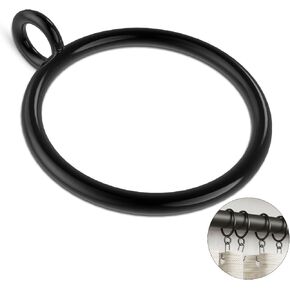 50 Pack Metal Curtain Rings with Eyelets, 1.5 inch Inner Diameter Drapery Rings Apply for Curtain Rods(Fits Up to 1 1/4-Inch Rod)