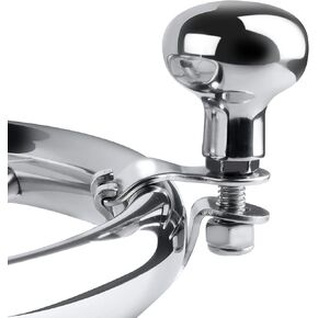 Boat Steering Wheel Knob with Large Clamp, 316 Stainless Steel Marine Sport Maneuvering Konb Steering Spinner Knob Lagre Clamp-on 1" to 1-3/4" Wheel Suicide Knob Swivel (7300S3)