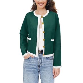 SuperPrity Cardigan Sweaters for Women Long Sleeve Button Down Cropped Knit Coat Jacket with Pocket 2024 Fashion Fall Outfits
