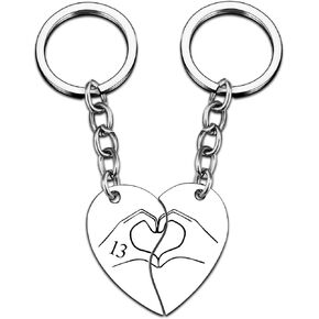 Ibiwe 13 Keychain Gifts For Women Stuff Car Accessories For Lover Jewelry Matching Keychains For Couples Friends Bestie