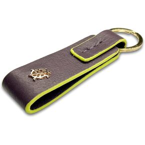Tortoise Tortuga Universal Key Fob Key Chain - 100% Genuine Leather Car, Bike, Home Keychain/Leather Key Chain Holder for Men and Women/Purple
